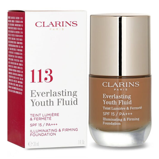 Clarins Paris Everlasting Youth Fluid 111 Auburn, Illuminating & Firming Foundation
